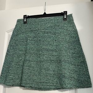 LOFT Green Textured Skirt